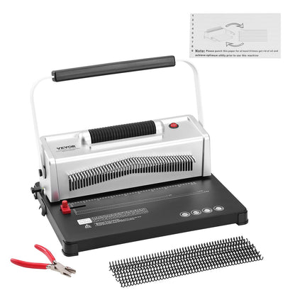 Coil Spiral Binding Machine, Manual Book Maker with Electric Binding, 46-Holes Binding 500 Sheets Punch Binder, with 100pcs 5/16'' Coil Binding Spines, for Letter Size, A4, A5 - Image 9