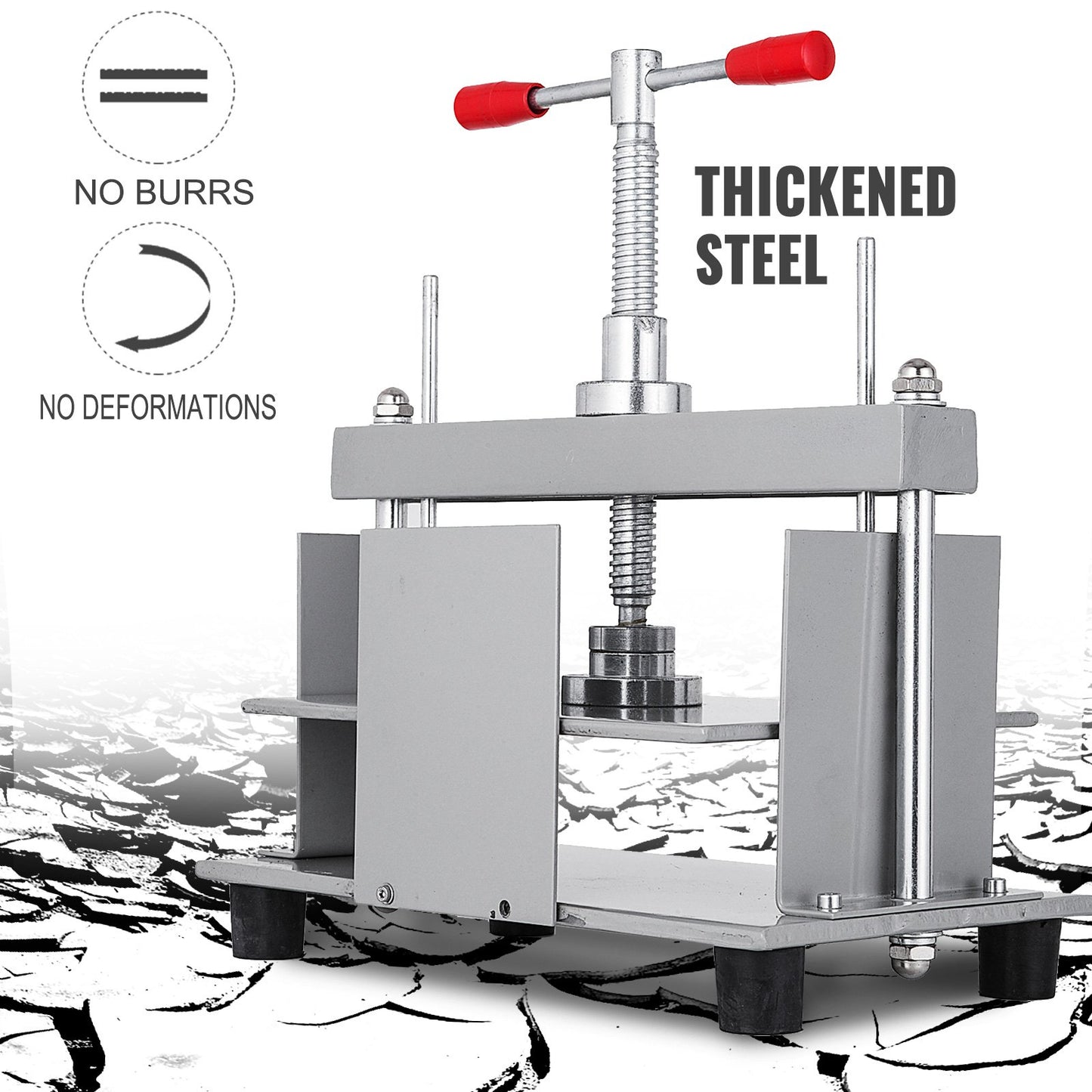 Manual Paper Press Machine, 12x8.6 inch for A4 Sized Papers Flatting Machine, 10cm Thickness Steel Frame Manual Flat Paper Press Machine, Papermaking Book Press - Image 2