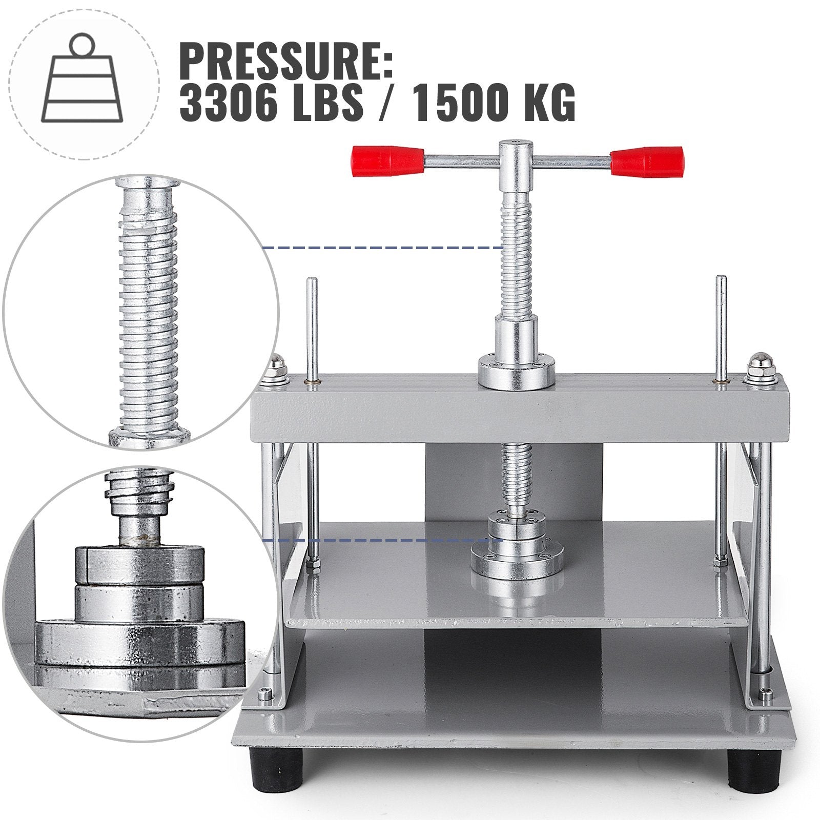 Manual Paper Press Machine, 12x8.6 inch for A4 Sized Papers Flatting Machine, 10cm Thickness Steel Frame Manual Flat Paper Press Machine, Papermaking Book Press - Image 4