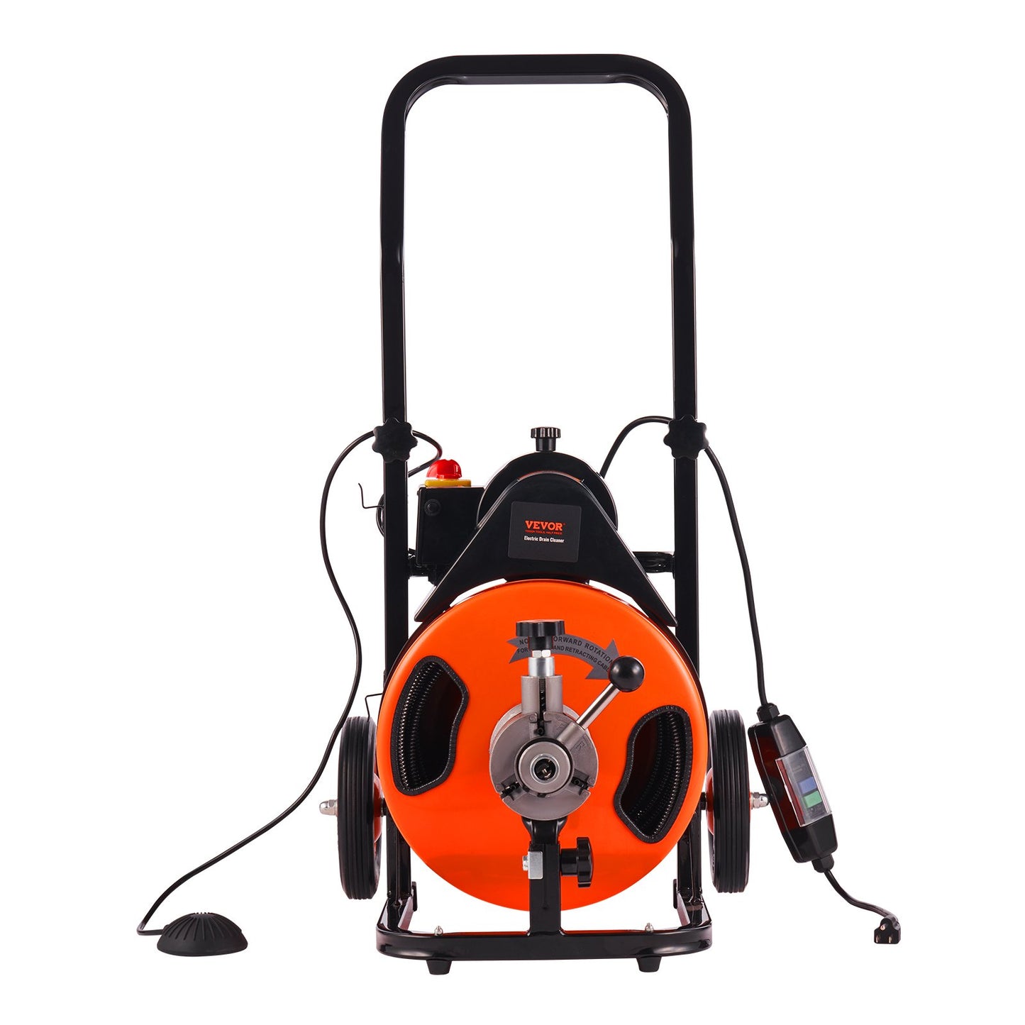 Drain Cleaner Machine 75FT x 3/8Inch, Auto Feed Sewer Snake Auger with 4 Cutter & Air-activated Foot Switch for 2" to 4" Pipes - Image 9