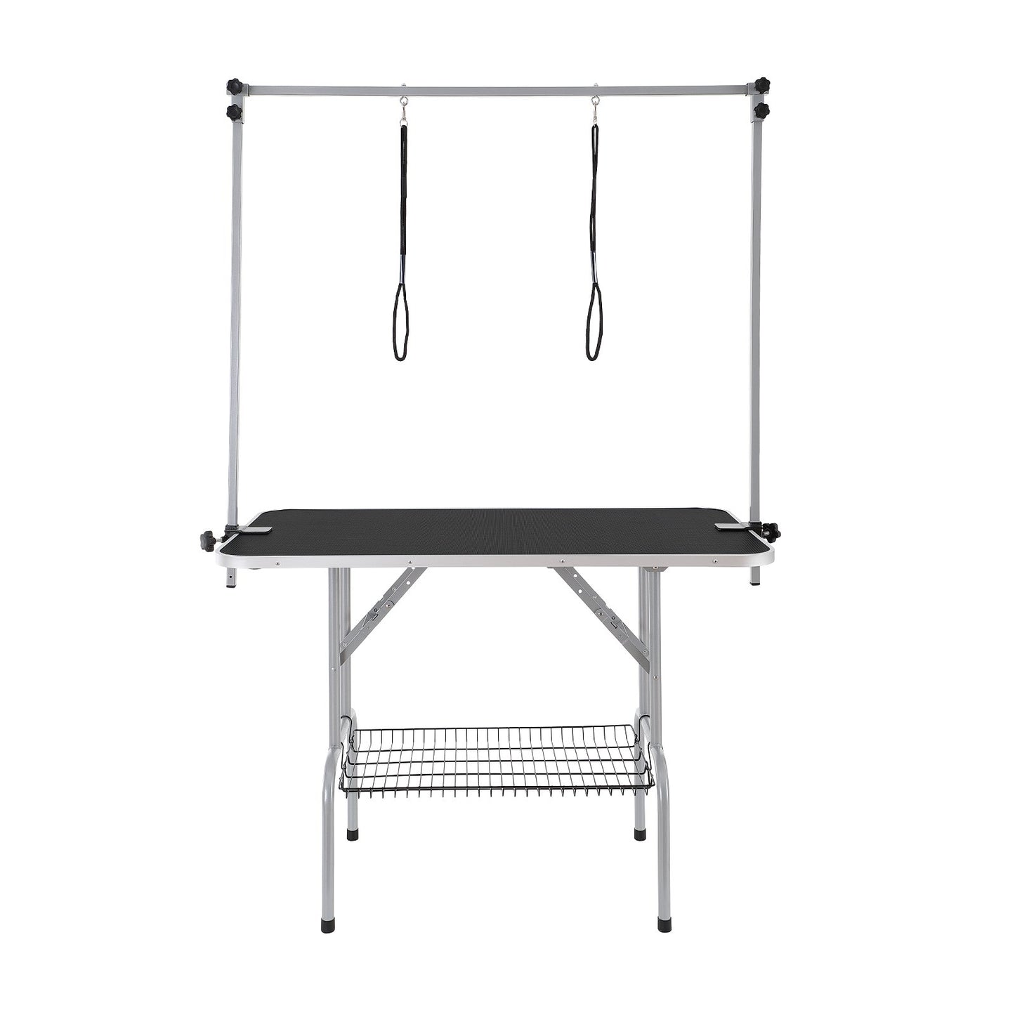 Pet Grooming Table Two Arms with Clamp, 117cm Dog Grooming Station, Foldable Pets Grooming Stand for Medium and Small Dogs, Free Two No Sit Haunch Holder with Grooming Loop, Bearing 149.7kg - Image 9
