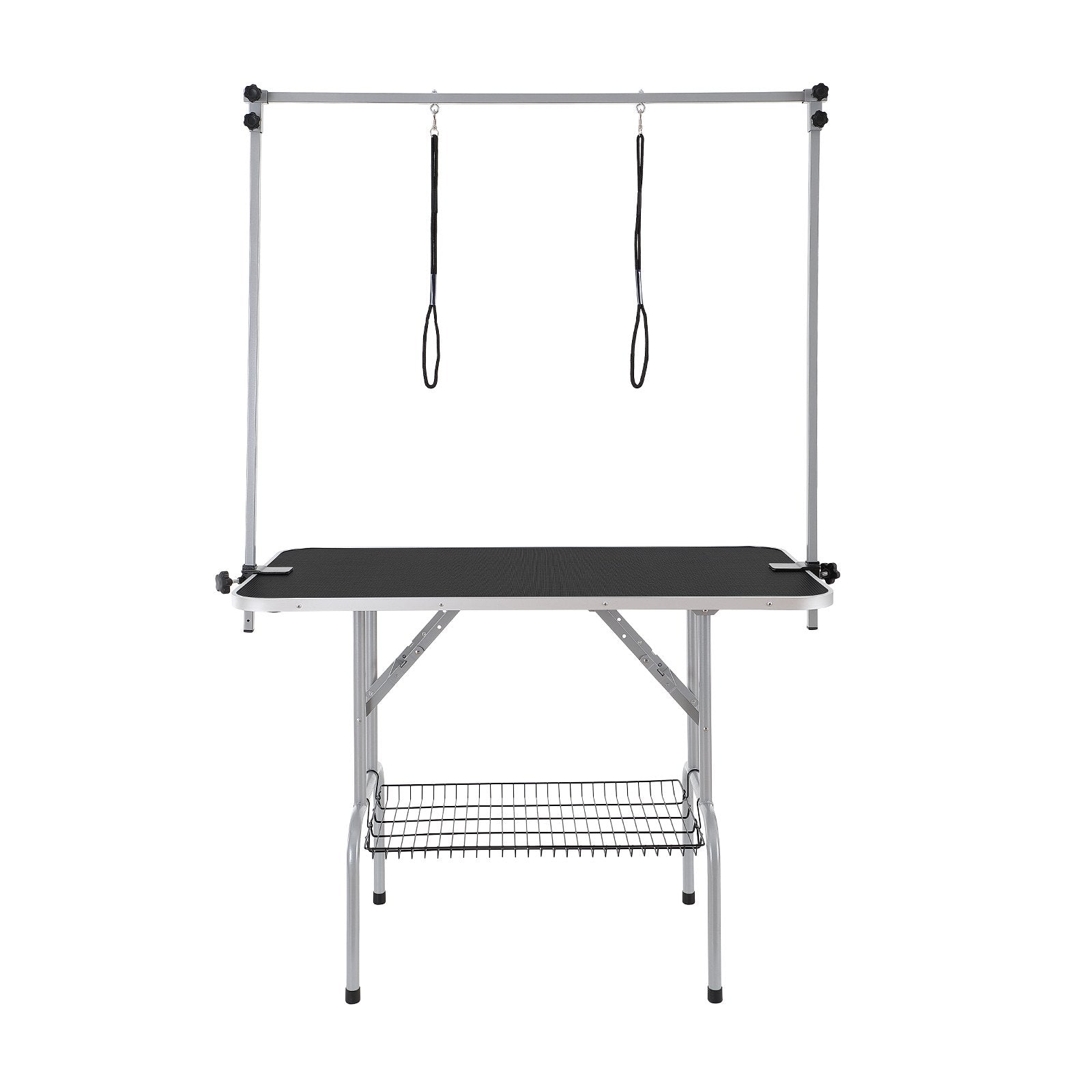 Pet Grooming Table Two Arms with Clamp, 117cm Dog Grooming Station, Foldable Pets Grooming Stand for Medium and Small Dogs, Free Two No Sit Haunch Holder with Grooming Loop, Bearing 149.7kg - Image 9