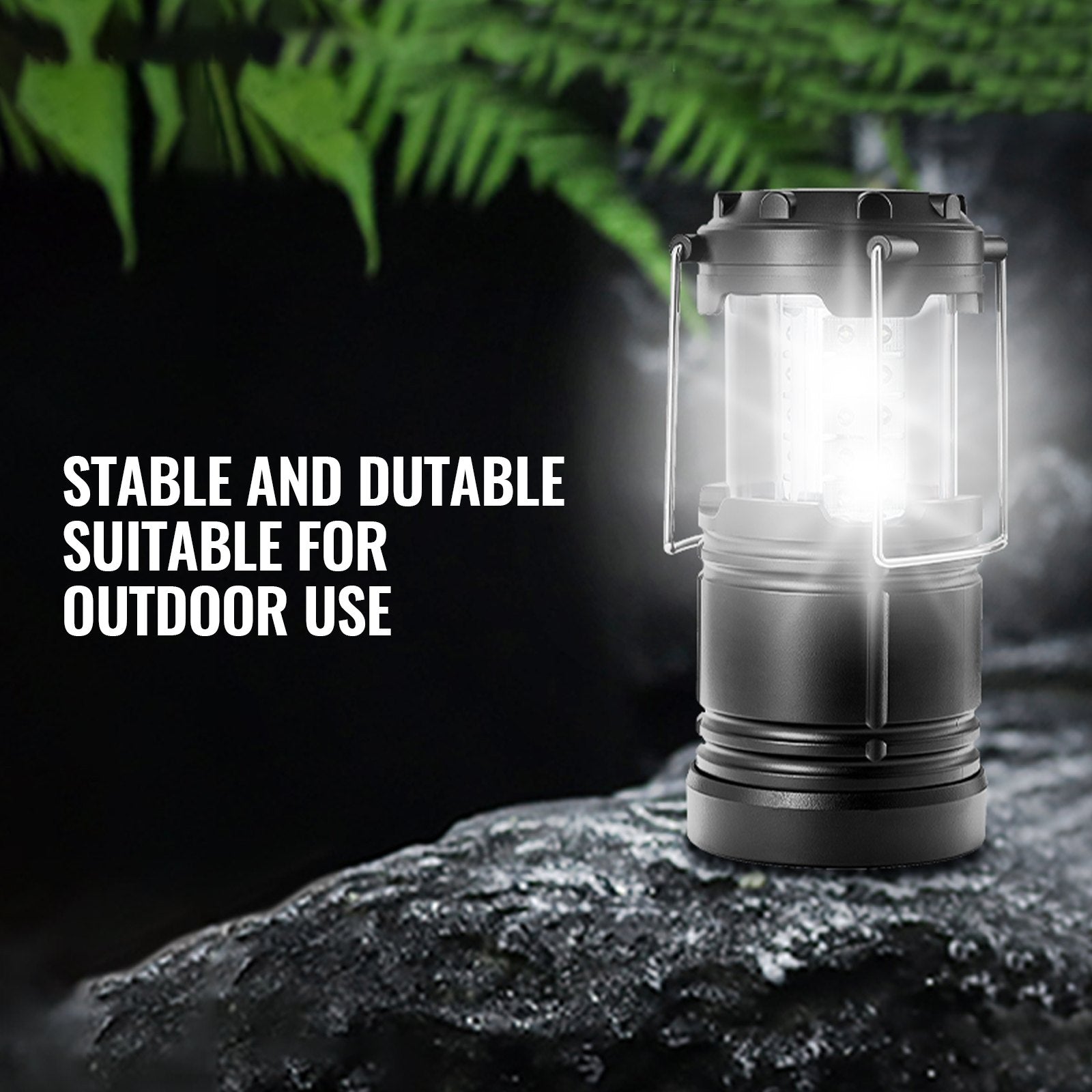LED Camping Lanterns Collapsible Battery Powered Flashlights Set of 4 - Image 6