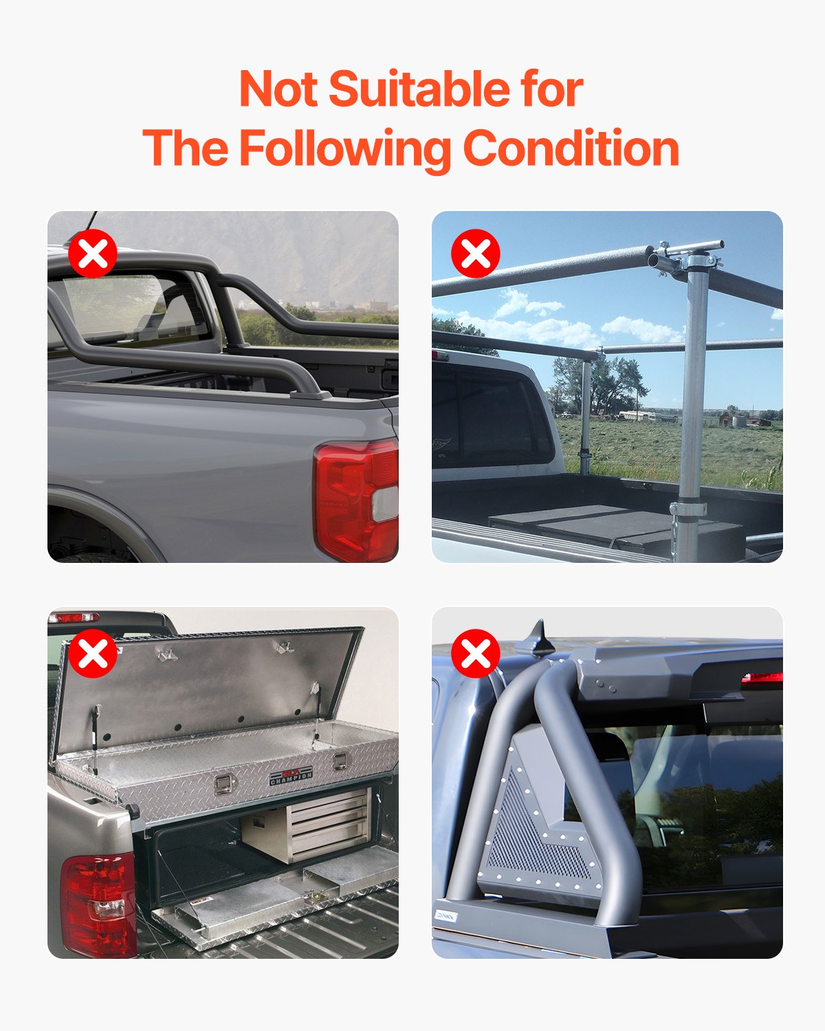 Tri-Fold Truck Bed Tonneau Cover, Compatible with 2015-2024 Ford F-150, 2004 mm Bed, Only Fit 2004 x 1656 mm Inside Bed, 181.4 kg Load Capacity with Built-in LED Light, Quick Folding, Black - Image 7