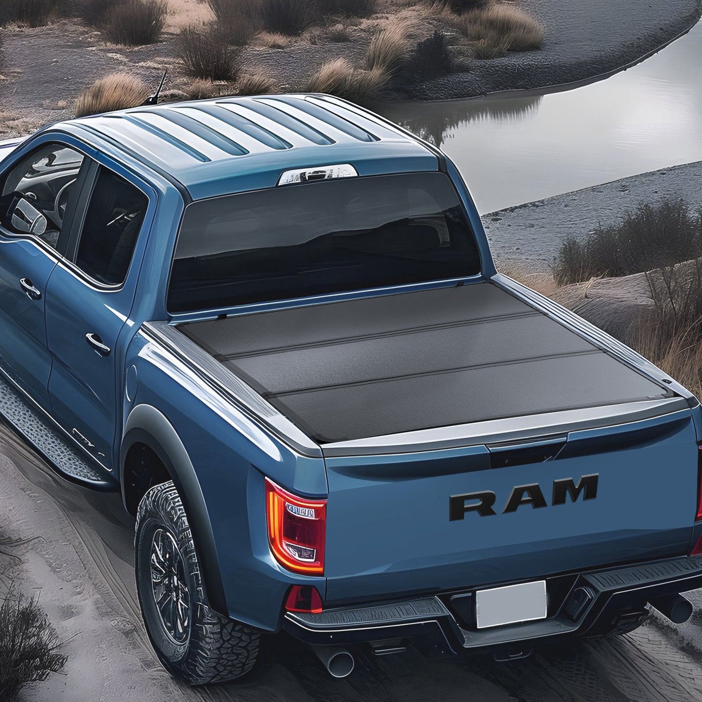 Tri-Fold Truck Bed Tonneau Cover, Compatible with 2015-2024 Ford F-150, 2004 mm Bed, Only Fit 2004 x 1656 mm Inside Bed, 181.4 kg Load Capacity with Built-in LED Light, Quick Folding, Black - Image 8