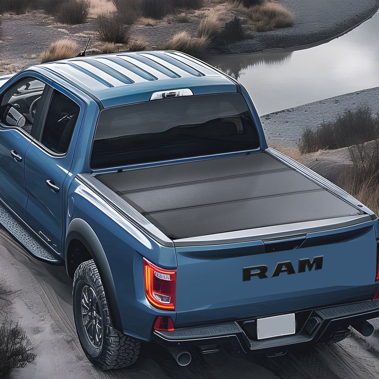 Tri-Fold Truck Bed Tonneau Cover, Compatible with 2015-2024 Ford F-150, 2004 mm Bed, Only Fit 2004 x 1656 mm Inside Bed, 181.4 kg Load Capacity with Built-in LED Light, Quick Folding, Black - Image 8