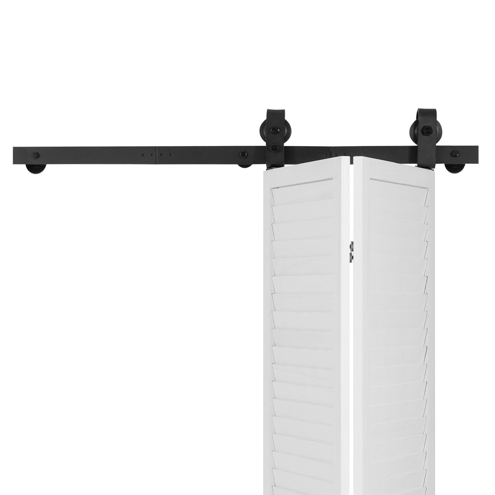 Bi-Folding Sliding Barn Door Hardware Track Kit 40" for Two 18" Doors