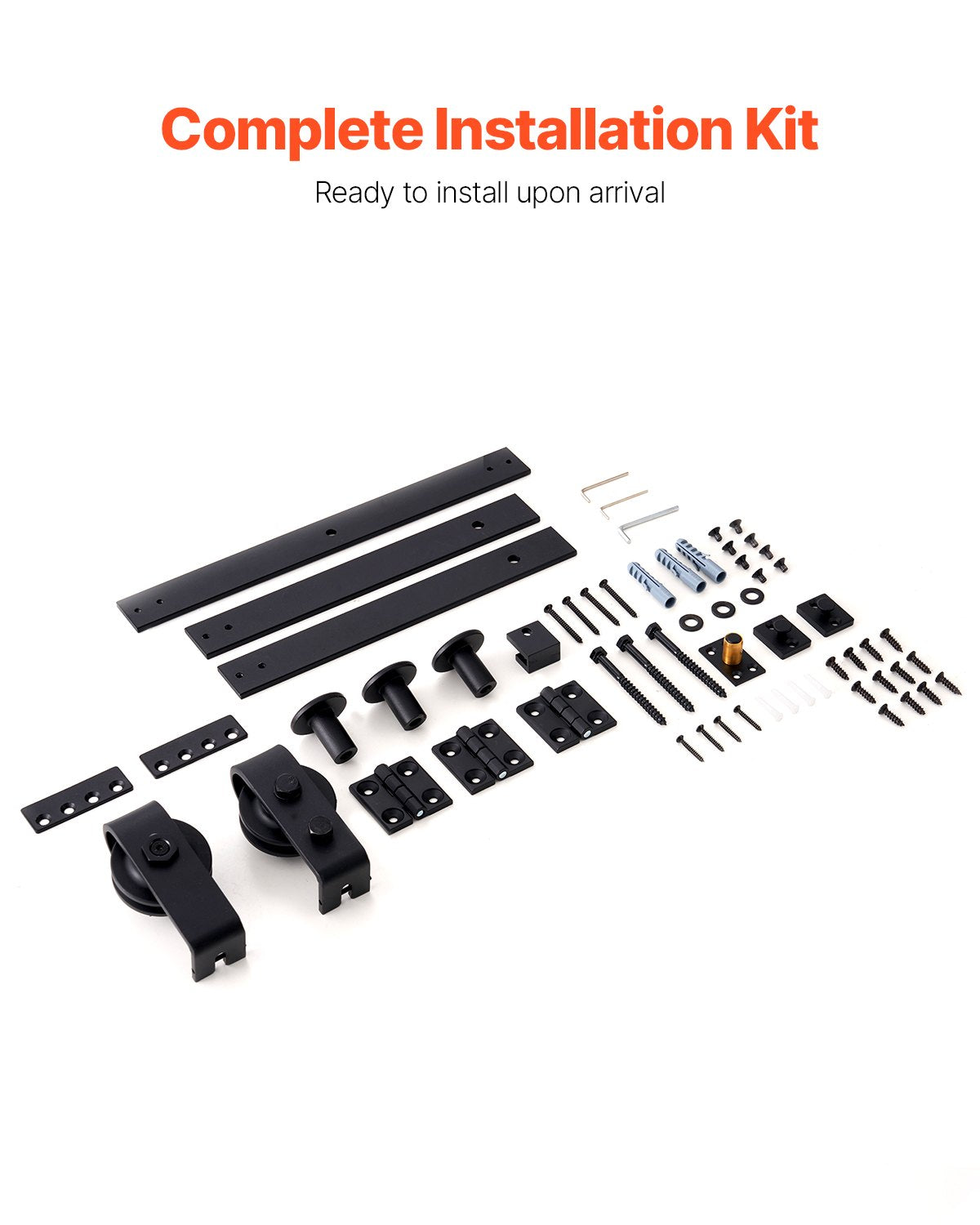 Bi-Folding Sliding Barn Door Hardware Track Kit 40" for Two 18" Doors - Image 7
