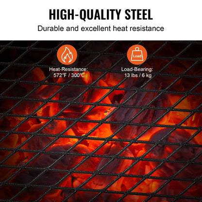 Folding Campfire Grill Portable Camping Fire Pit Steel Outdoor BBQ Picnic - Image 3