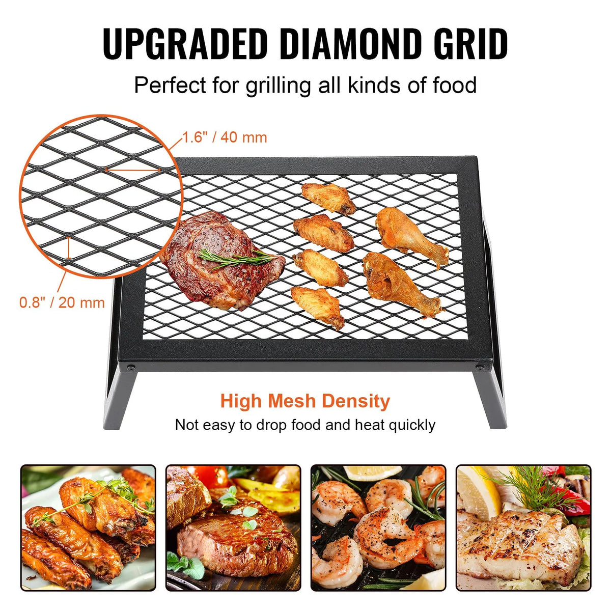 Folding Campfire Grill Portable Camping Fire Pit Steel Outdoor BBQ Picnic - Image 5