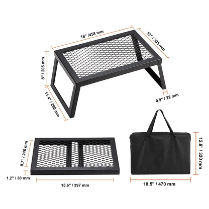 Folding Campfire Grill Portable Camping Fire Pit Steel Outdoor BBQ Picnic - Image 7