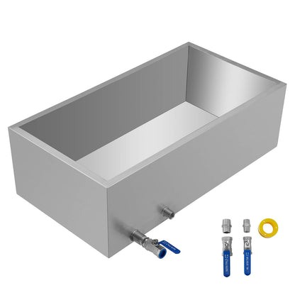 Maple Syrup Evaporator Pan 76x41x24 cm Stainless Steel Maple Syrup Boiling Pan with Valve for Boiling Maple Syrup