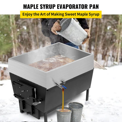 Maple Syrup Evaporator Pan 76x41x24 cm Stainless Steel Maple Syrup Boiling Pan with Valve for Boiling Maple Syrup - Image 2
