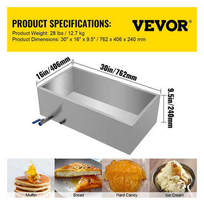 Maple Syrup Evaporator Pan 76x41x24 cm Stainless Steel Maple Syrup Boiling Pan with Valve for Boiling Maple Syrup - Image 7