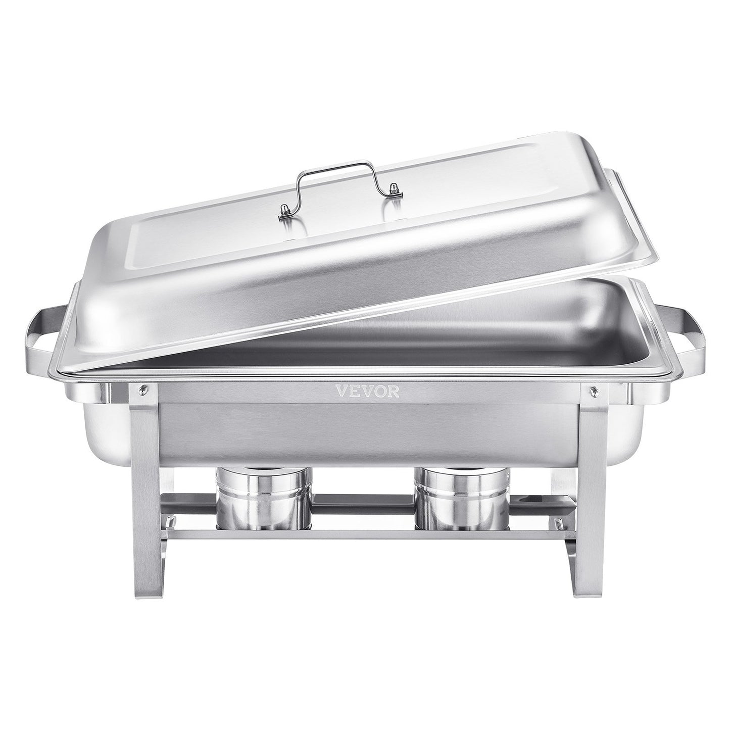 8 Qt 2 Pack Rectangle Chafing Dish Buffet Set Fullsize Pan Stainless Steel - Image 9