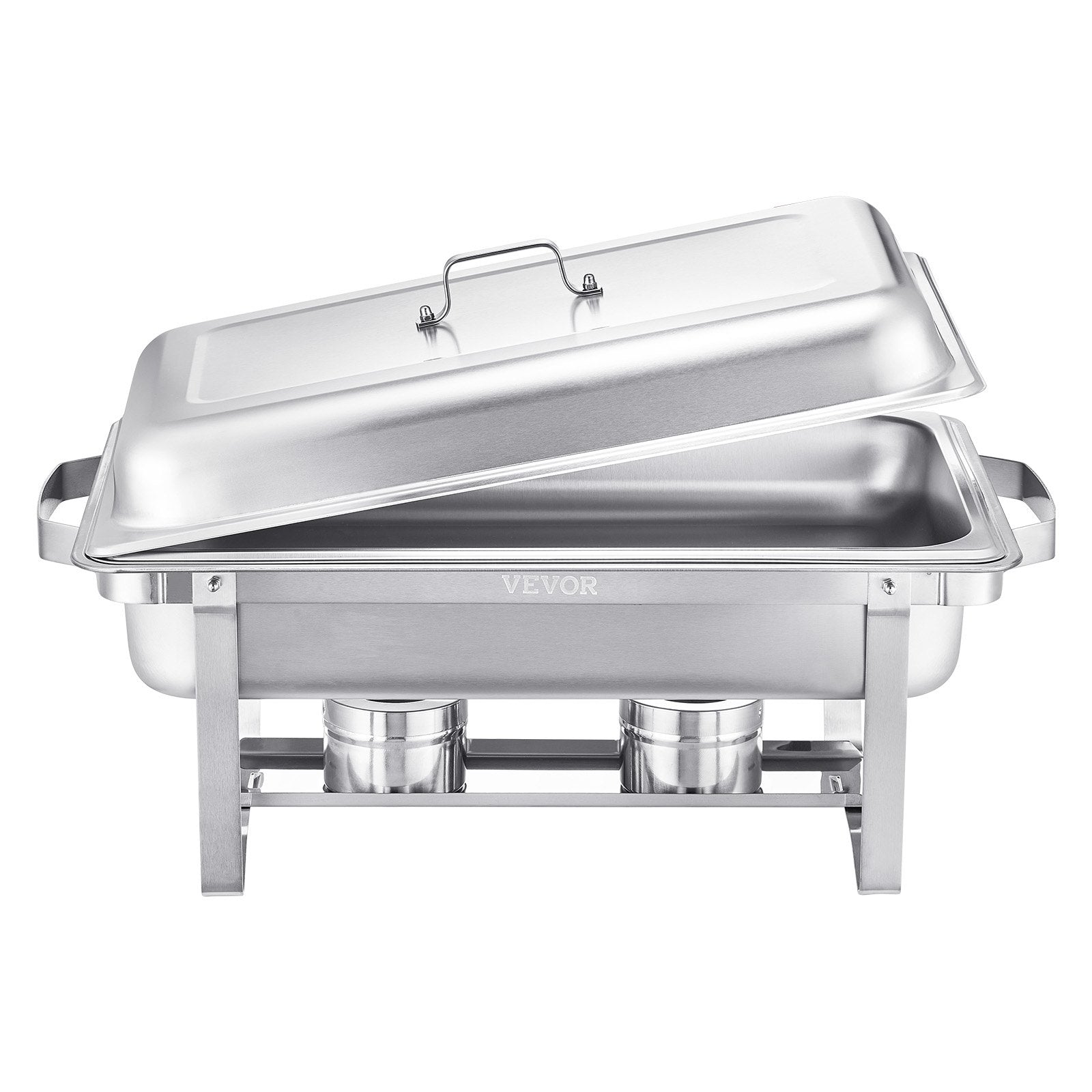 8 Qt 2 Pack Rectangle Chafing Dish Buffet Set Fullsize Pan Stainless Steel - Image 9