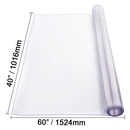 Plastic Table Cover, 40 x 60 Inch 2.0 mm Thick Clear Table Protector, Rectangle PVC Desk Mat, Waterproof & Easy Cleaning Desk Pad Tablecloth, for Office Dresser Dining Room Table Night Stand - Image 8