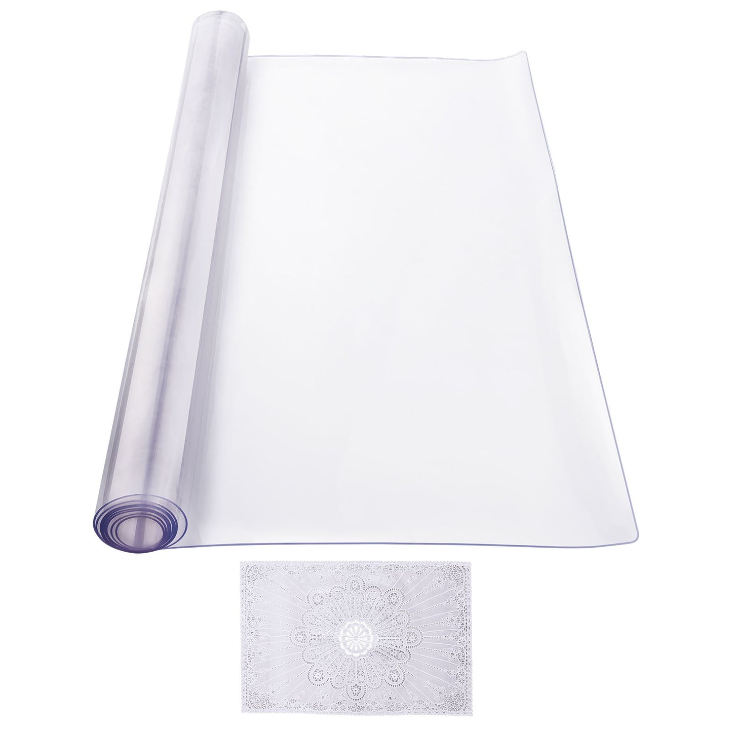 Plastic Table Cover, 42 x 60 Inch 2.0 mm Thick Clear Table Protector, Rectangle PVC Desk Mat, Waterproof & Easy Cleaning Desk Pad Tablecloth, for Office Dresser Dining Room Table Night Stand - Image 9