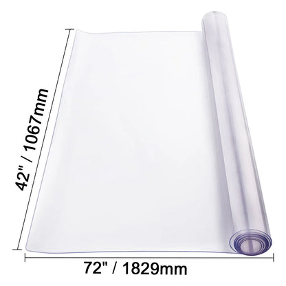 Plastic Table Cover, 42 x 72 Inch 2.0 mm Thick Clear Table Protector, Rectangle PVC Desk Mat, Waterproof & Easy Cleaning Desk Pad Tablecloth, for Office Dresser Dining Room Table Night Stand - Image 8