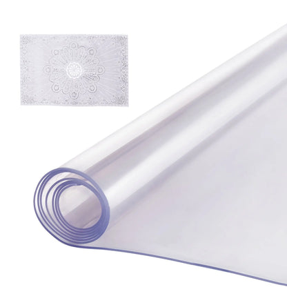 Plastic Table Cover, 42 x 72 Inch 2.0 mm Thick Clear Table Protector, Rectangle PVC Desk Mat, Waterproof & Easy Cleaning Desk Pad Tablecloth, for Office Dresser Dining Room Table Night Stand - Image 9