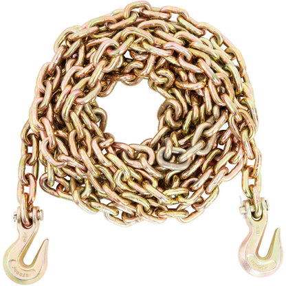 Transport Binder Chain, 220 kg Working Load Limit, 3/8'' x 20' G80 Tow Chain Tie Down with Grab Hooks, DOT Certified, Galvanized Coating Manganese Steel for Dock Factory Construction Site - Image 9