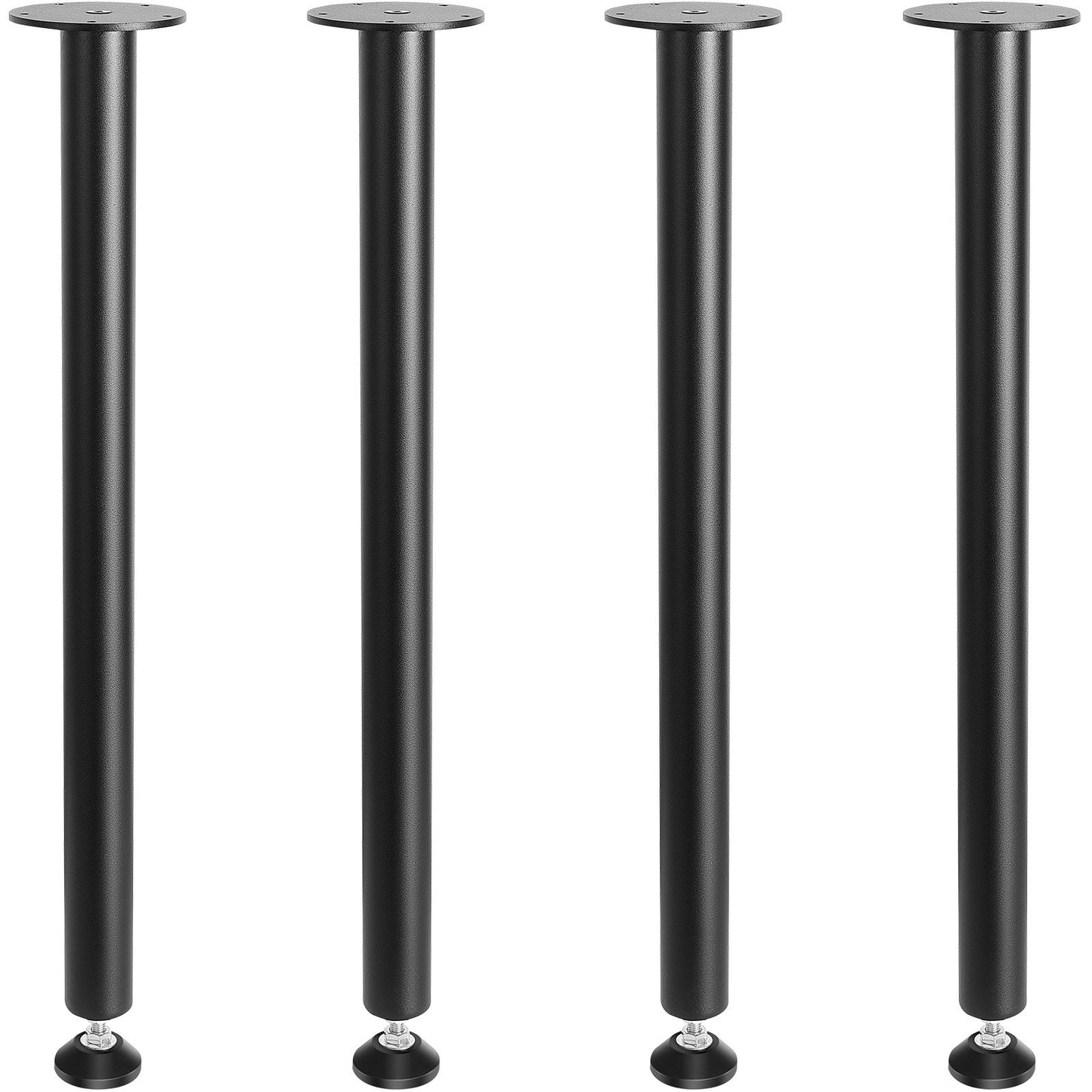 711.2MM Adjustable Desk Legs, Reinforced Steel Office Table Furniture legs Set of 4 for DIY, 544.3KG Load Capacity Heavy Duty Desk Legs, Quick Instalation Legs with Adjustable Foot Cup Black - Image 9