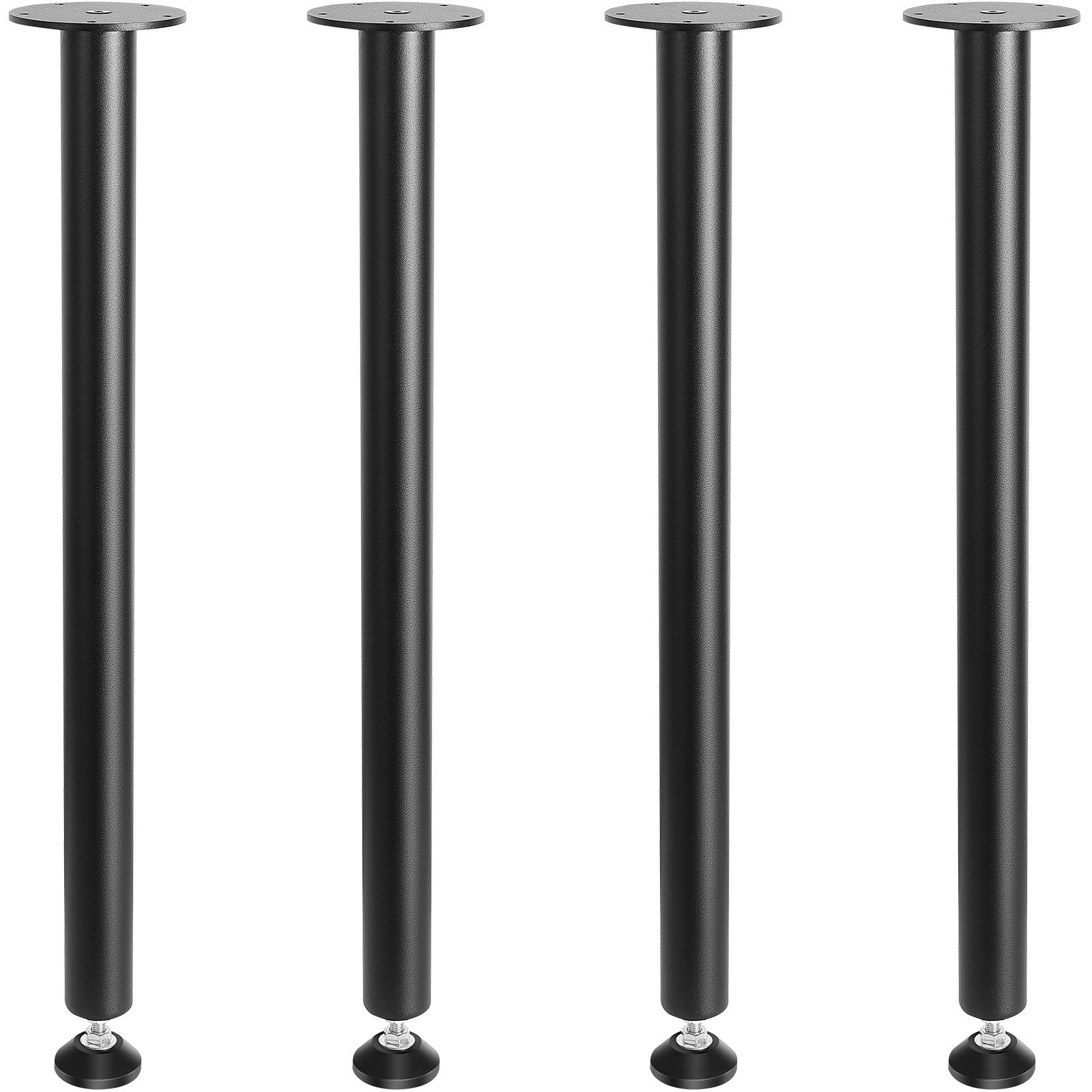 711.2MM Adjustable Desk Legs, Reinforced Steel Office Table Furniture legs Set of 4 for DIY, 544.3KG Load Capacity Heavy Duty Desk Legs, Quick Instalation Legs with Adjustable Foot Cup Black - Image 9