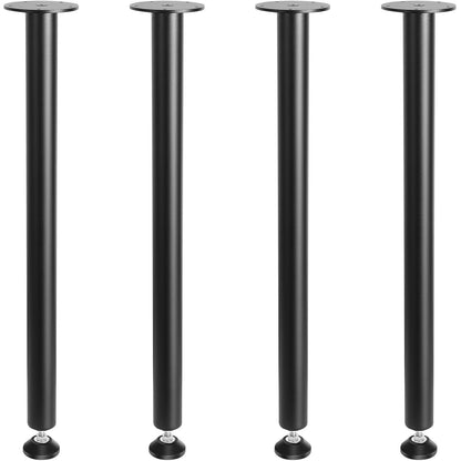 711.2MM Adjustable Desk Legs, Reinforced Steel Office Table Furniture legs Set of 4 for DIY, 544.3KG Load Capacity Heavy Duty Desk Legs, Quick Instalation Legs with Adjustable Foot Cup Black - Image 9