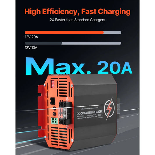 12V 20A DC to DC Charger Battery Charger 250W for Lead-Acid Lithium AGM - Image 2