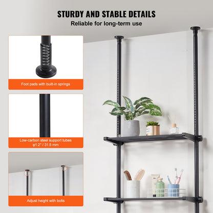 Over the Toilet Storage 4-Tier Bathroom Shelf Rack Space Saver Organizer - Image 4