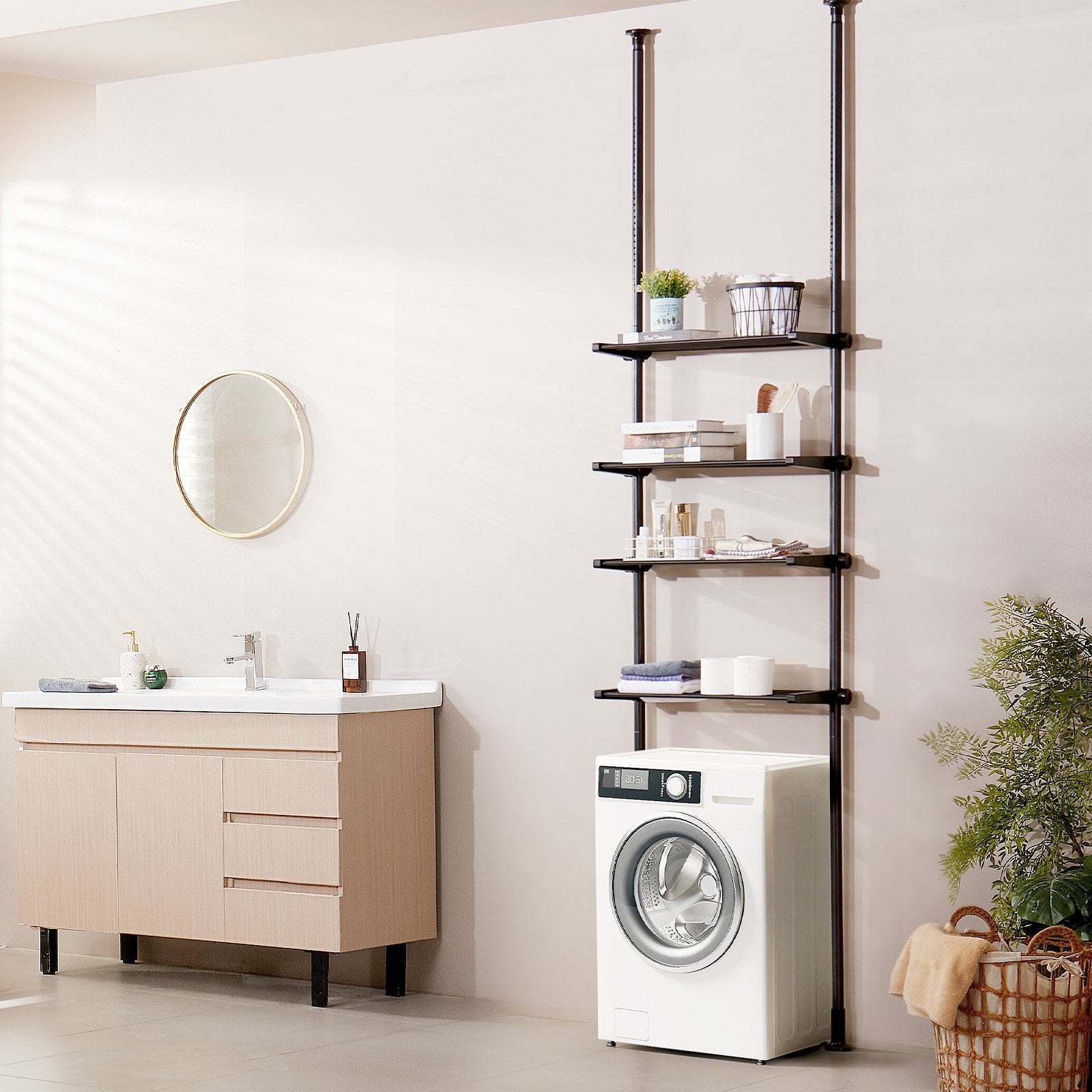 Over the Toilet Storage 4-Tier Bathroom Shelf Rack Space Saver Organizer - Image 8