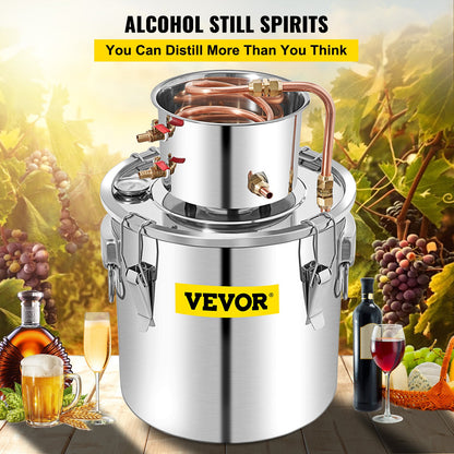50L Water Alcohol Distiller Copper Moonshinestill Brewing w/ Water Pump - Image 2