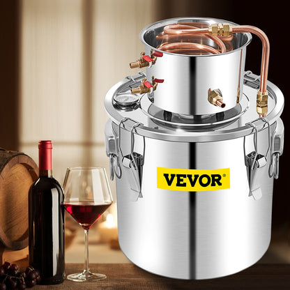 50L Water Alcohol Distiller Copper Moonshinestill Brewing w/ Water Pump - Image 8