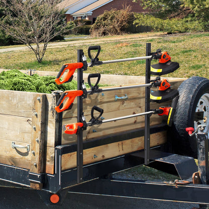 Trimmer Rack, 3 Place Weeder Trimmer Rack, Locking Trim Holder Landscape Trailer Rack Carrier Mount on Open Pickup/Trailer Enclosed Trailers, Pair - Image 8