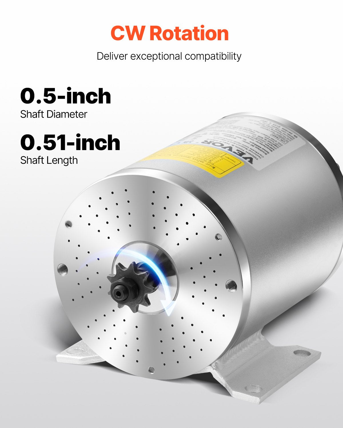 1800W Electric Brushless DC Motor Kit - 48V 4500rpm Motor with Upgraded Speed Controller, Foot Pedal and Throttle Grip Kit for Go Karts E-Bike Motorcycle Scooter - Image 3
