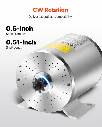 1800W Electric Brushless DC Motor Kit - 48V 4500rpm Motor with Upgraded Speed Controller, Foot Pedal and Throttle Grip Kit for Go Karts E-Bike Motorcycle Scooter - Image 3