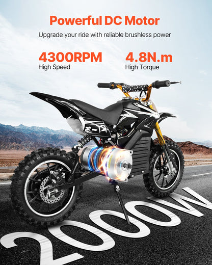 2000W Electric Brushless DC Motor Kit - 48V 4300rpm Motor with Upgraded Speed Controller and Throttle Grip Kit for Go Karts E-Bike Motorcycle Scooter DIY - Image 2