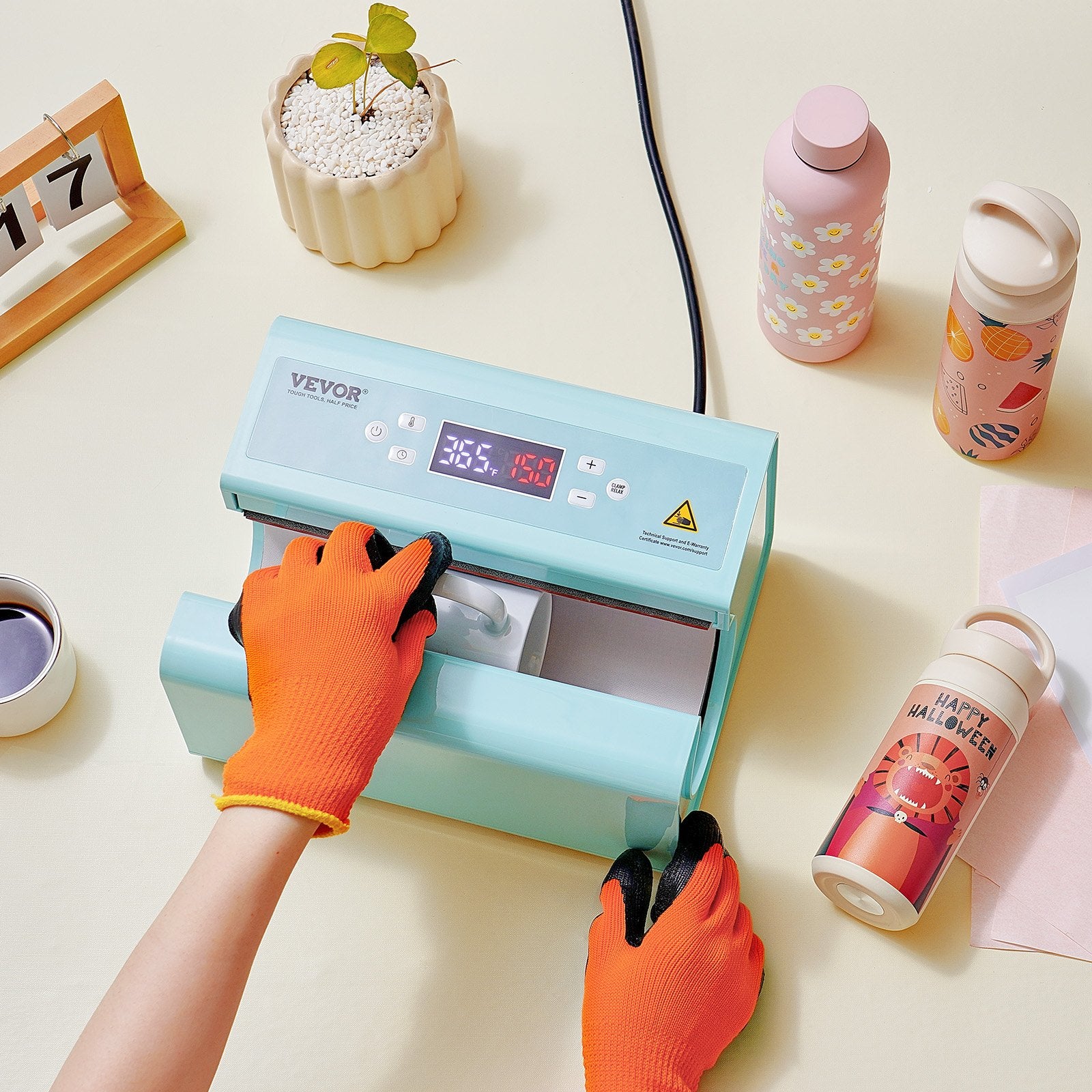 Auto Tumbler Heat Press Machine 325-887 ml Sublimation Mug Heat Press Blue - Image 8