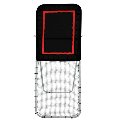Folding Lacrosse Rebounder for Backyard, 3x8 Ft Volleyball Bounce Back Net, Pitchback Throwback Baseball Softball Return Training Screen, Adjustable Angle Shooting Practice Training Wall, Black - Image 9