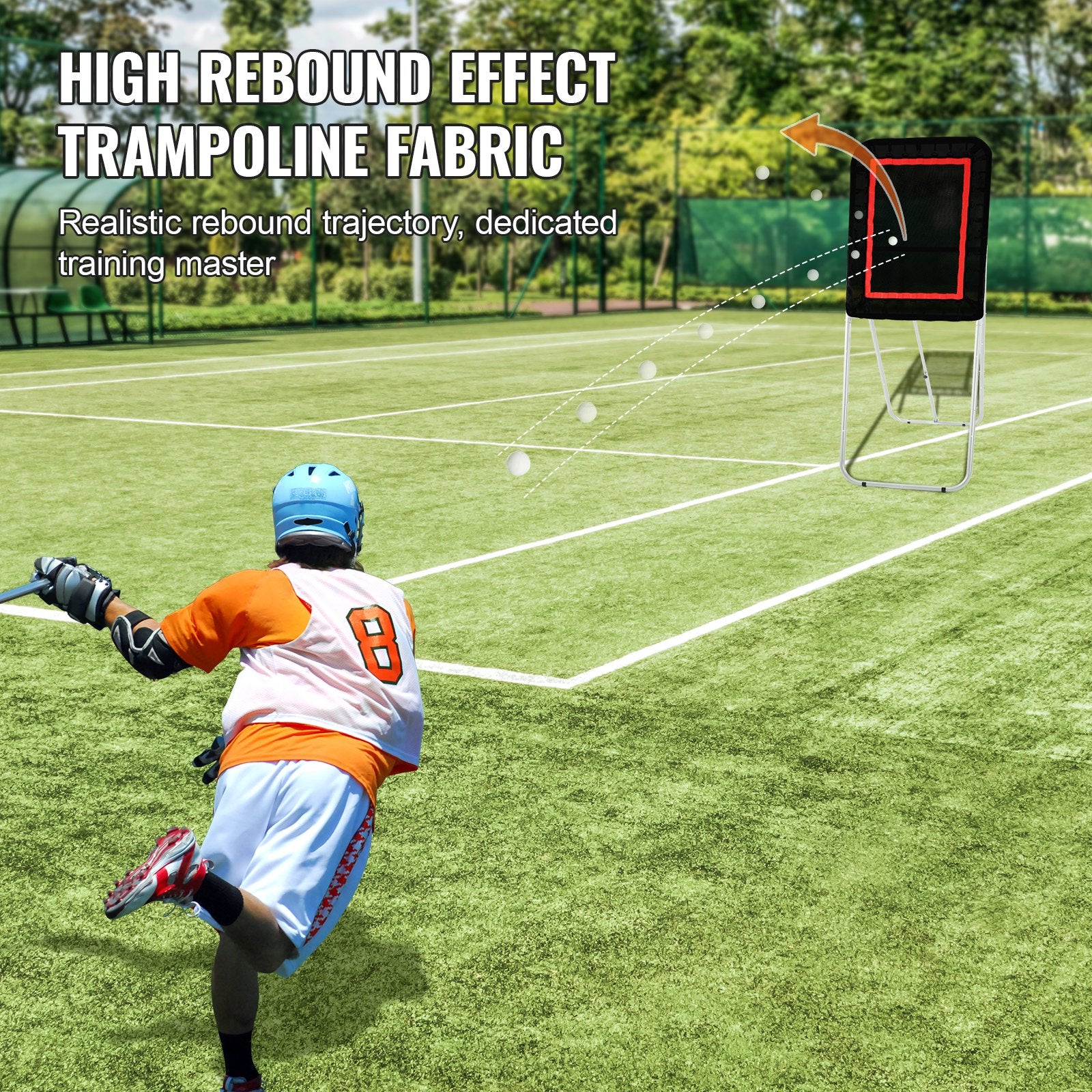 Folding Lacrosse Rebounder for Backyard, 3x4 Ft Volleyball Bounce Back Net, Pitchback Throwback Baseball Softball Return Training Screen, Adjustable Angle Shooting Practice Training Wall, Black - Image 5