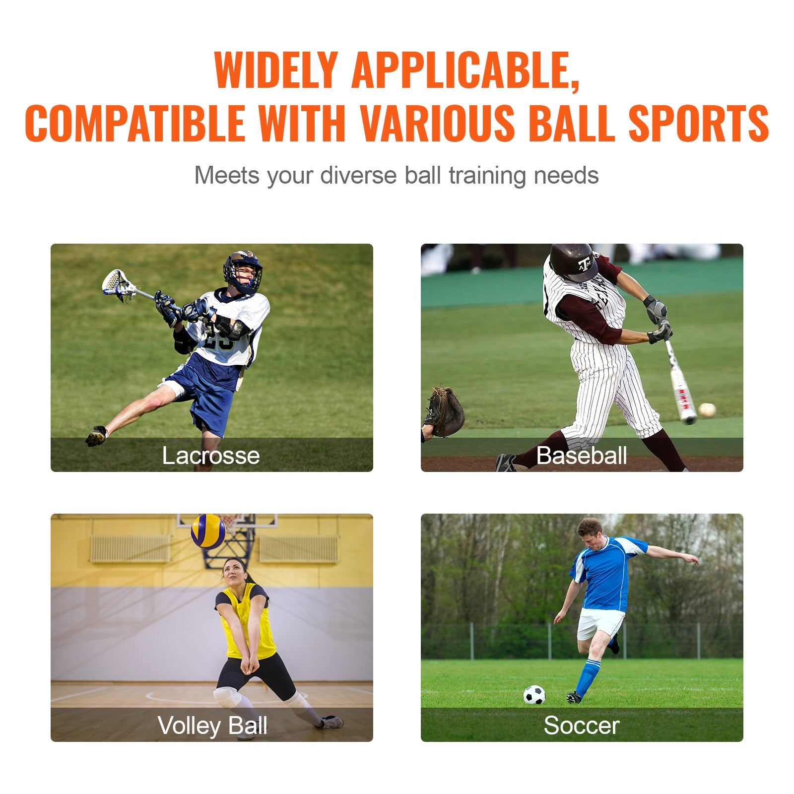 Folding Lacrosse Rebounder for Backyard, 3x4 Ft Volleyball Bounce Back Net, Pitchback Throwback Baseball Softball Return Training Screen, Adjustable Angle Shooting Practice Training Wall, Black - Image 6