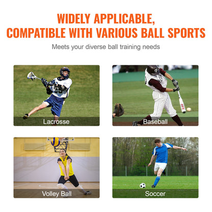 Folding Lacrosse Rebounder for Backyard, 3x4 Ft Volleyball Bounce Back Net, Pitchback Throwback Baseball Softball Return Training Screen, Adjustable Angle Shooting Practice Training Wall, Black - Image 6