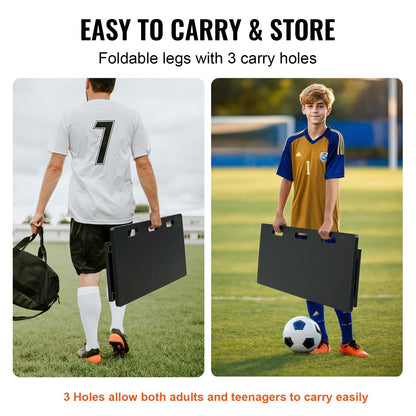 Soccer Rebounder Board, 100x40 cm Portable Soccer Wall with 2 Angles Rebound, Foldable HDPE Kickback Rebound Board, Soccer Training Equipment for Kids and Adults, Passing & Shooting Practice - Image 5
