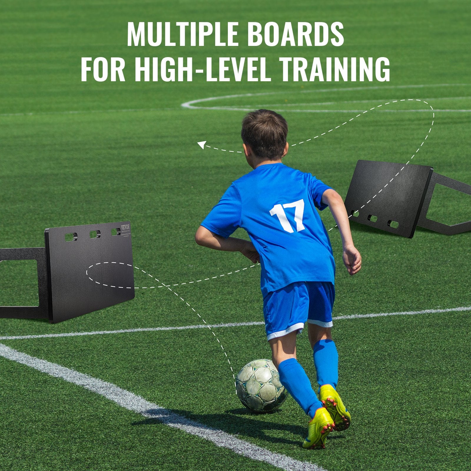 Soccer Rebounder Board, 100x40 cm Portable Soccer Wall with 2 Angles Rebound, Foldable HDPE Kickback Rebound Board, Soccer Training Equipment for Kids and Adults, Passing & Shooting Practice - Image 6