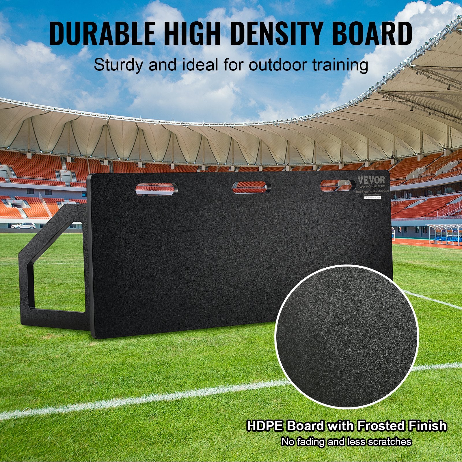 Soccer Rebounder Board, 115x45 cm Portable Soccer Wall with 2 Angles Rebound, Foldable HDPE Kickback Rebound Board, Soccer Training Equipment for Kids and Adults, Passing & Shooting Practice - Image 4