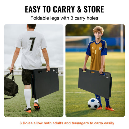 Soccer Rebounder Board, 115x45 cm Portable Soccer Wall with 2 Angles Rebound, Foldable HDPE Kickback Rebound Board, Soccer Training Equipment for Kids and Adults, Passing & Shooting Practice - Image 5