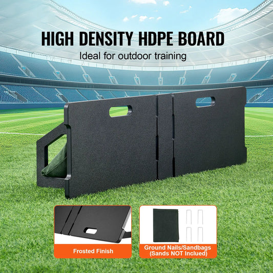 Soccer Rebounder Board, 45"X13" Portable Soccer Wall with 2 Angles Rebound, Foldable HDPE Kickback Rebound Board, Soccer Training Equipment for Kids and Adults, Passing & Shooting Practice - Image 2