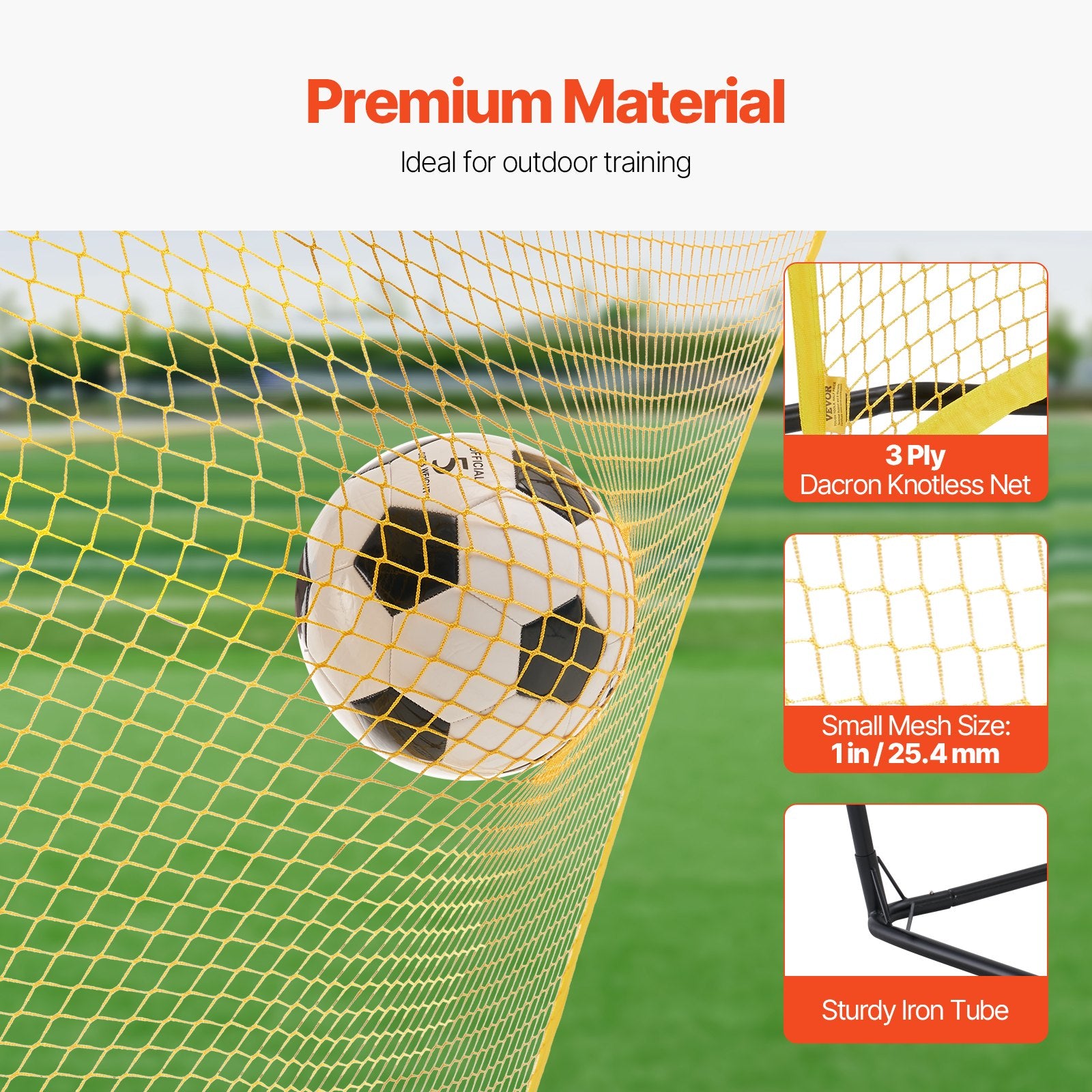7x7FT Soccer Rebounder Portable Soccer Trainer Net with Portable Bag - Image 4