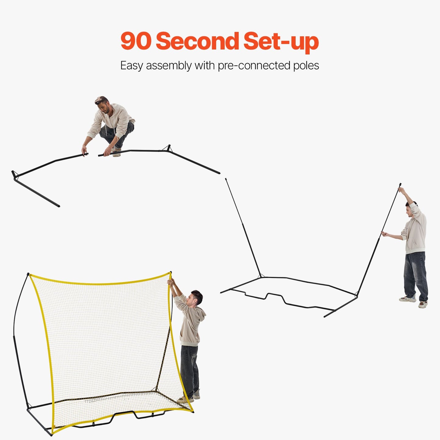 7x7FT Soccer Rebounder Portable Soccer Trainer Net with Portable Bag - Image 7