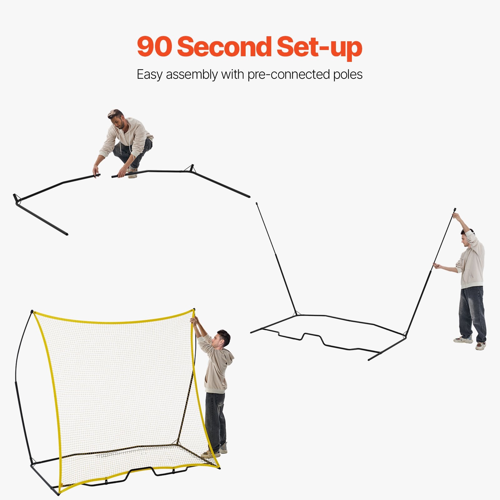7x7FT Soccer Rebounder Portable Soccer Trainer Net with Portable Bag - Image 7